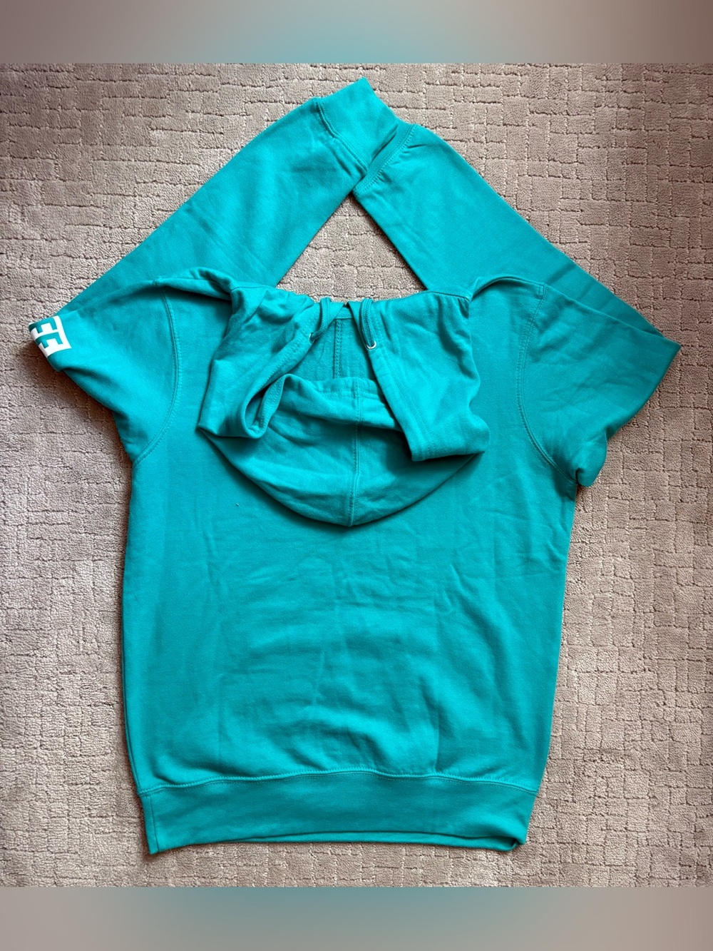 Neff Disney Aladdin Jasmine Teal Graphic Print Pullover Hoodie Women's M - Picture 7 of 7